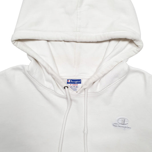 Mens White Champion Hoodie Jumper