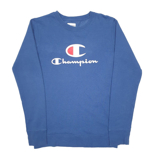Womens Blue Champion Crewneck Jumper