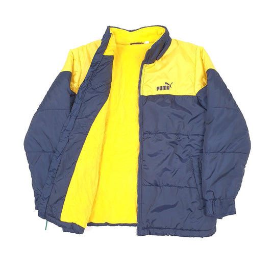 Womens Navy Puma Puffer Jacket Coat