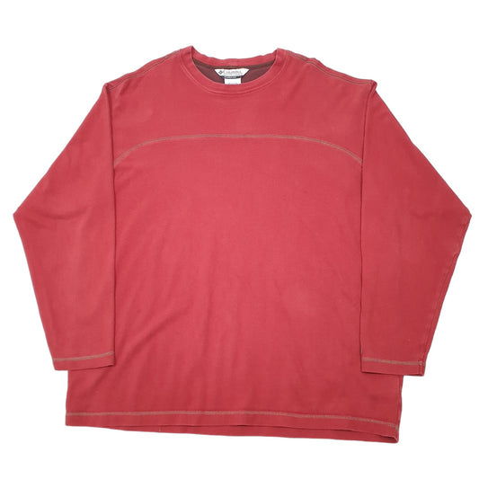Mens Burgundy Columbia Sportswear Crewneck Jumper