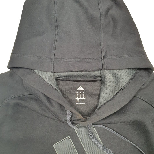 Mens Black Adidas Spellout Hoodie Jumper