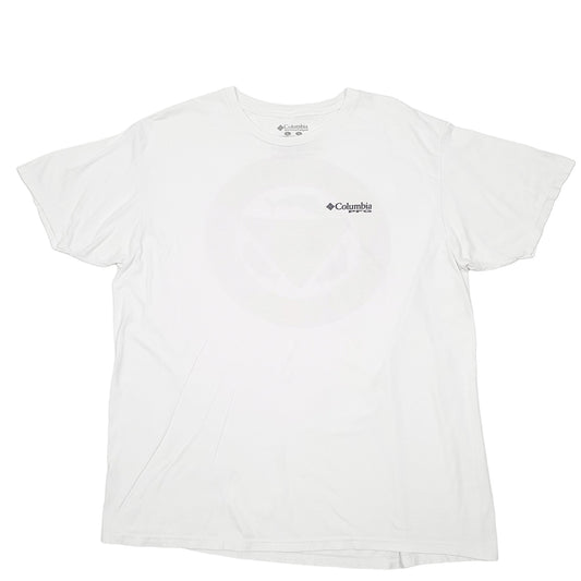 Mens White Columbia Sportswear Performance Fishing Gear PFG Short Sleeve T Shirt