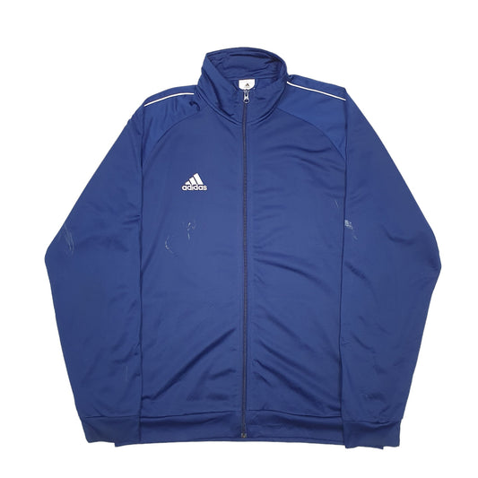 Mens Blue Adidas Full Zip Jumper