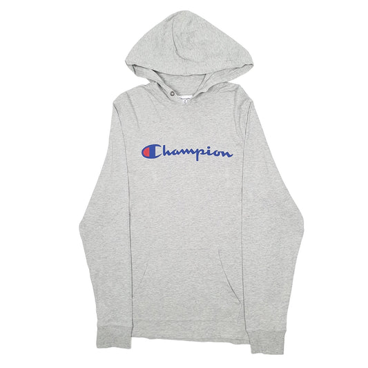 Mens Grey Champion Hoodie Jumper