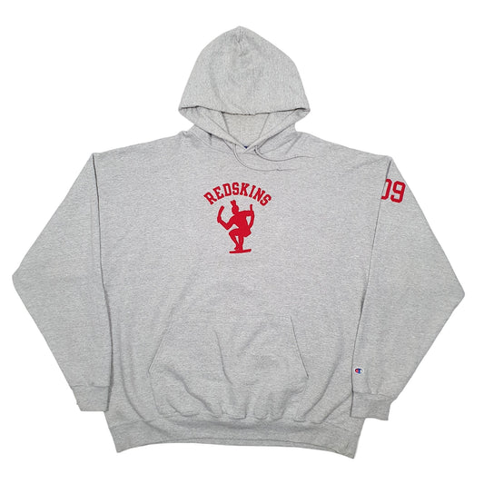Mens Grey Champion Washington Redskins Football NFL Hoodie Jumper