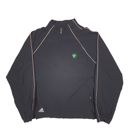 Mens Black Adidas Ikola Cup Quarter Zip Jumper