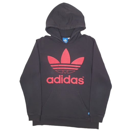Mens Black Adidas Spellout Hoodie Jumper