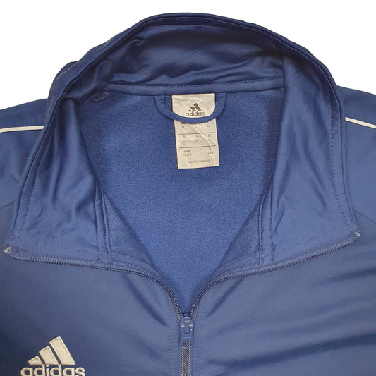 Mens Blue Adidas Full Zip Jumper