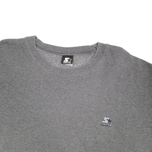 Mens Grey Starter Crewneck Jumper