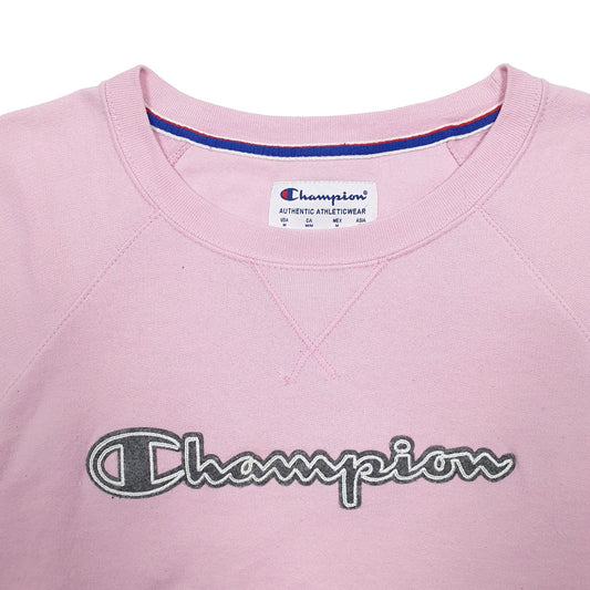 Womens Pink Champion Crewneck Jumper