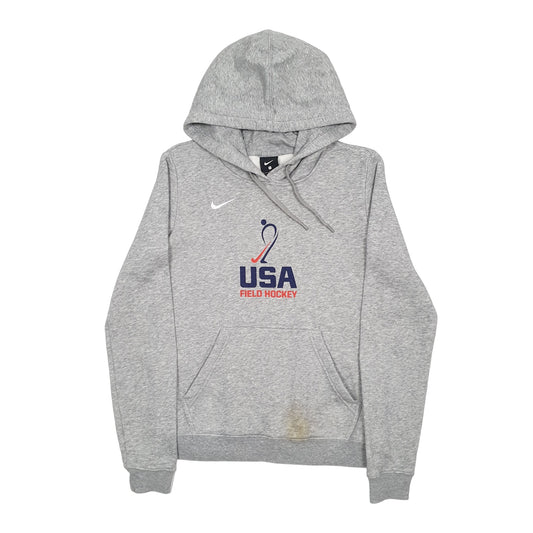 Womens Grey Nike USA College Field Hockey Hoodie Jumper