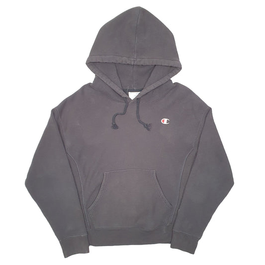 Mens Black Champion Reverse Weave Hoodie Jumper