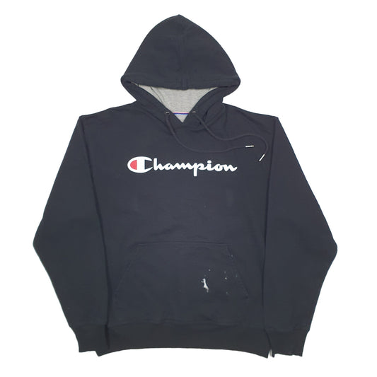 Mens Black Champion Hoodie Jumper