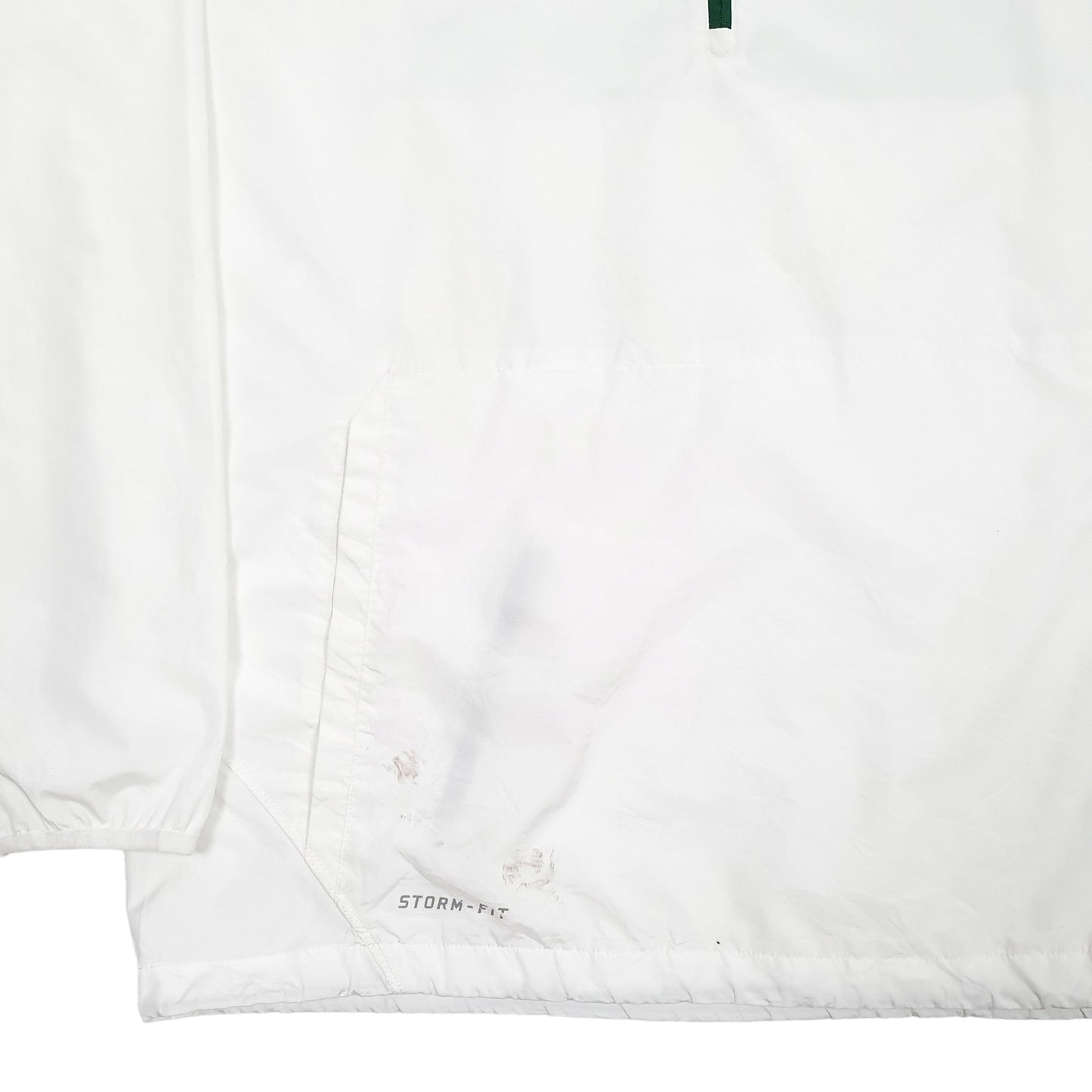 Mens White Nike Storm Fit Quarter Zip Ohio Windbreaker Coat