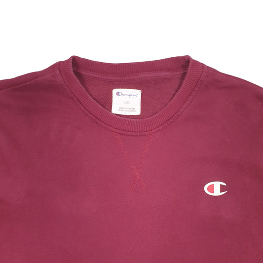 Mens Burgundy Champion Crewneck Jumper
