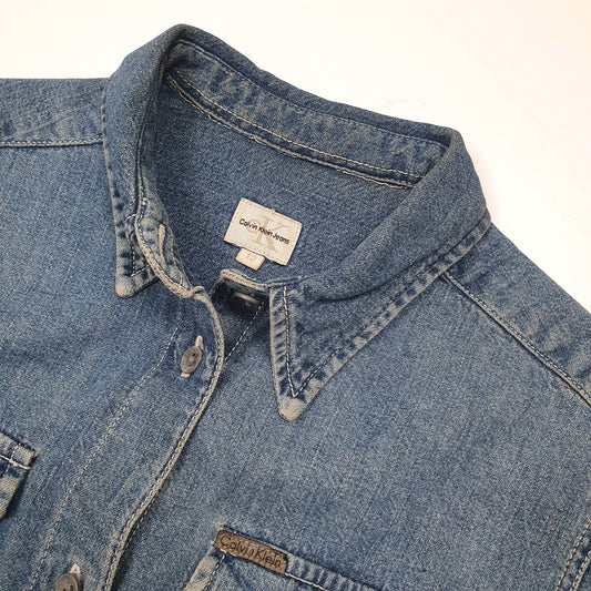 Womens Calvin Klein Denim Jacket Blue