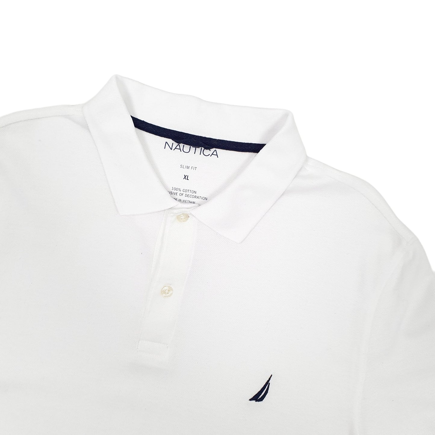 Nautica Slim Fit Short Sleeve Polo Shirt White