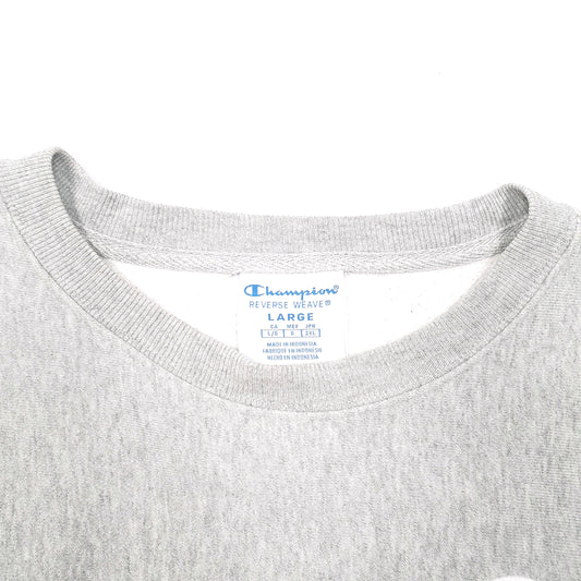 Womens Grey Champion Cropped Cut Off Reverse Weave Crewneck Jumper