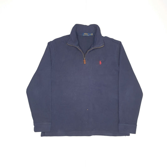 Mens POLO RALPH LAUREN Cotton 1/4 Quarter Zip Jumper Sweatshirt L