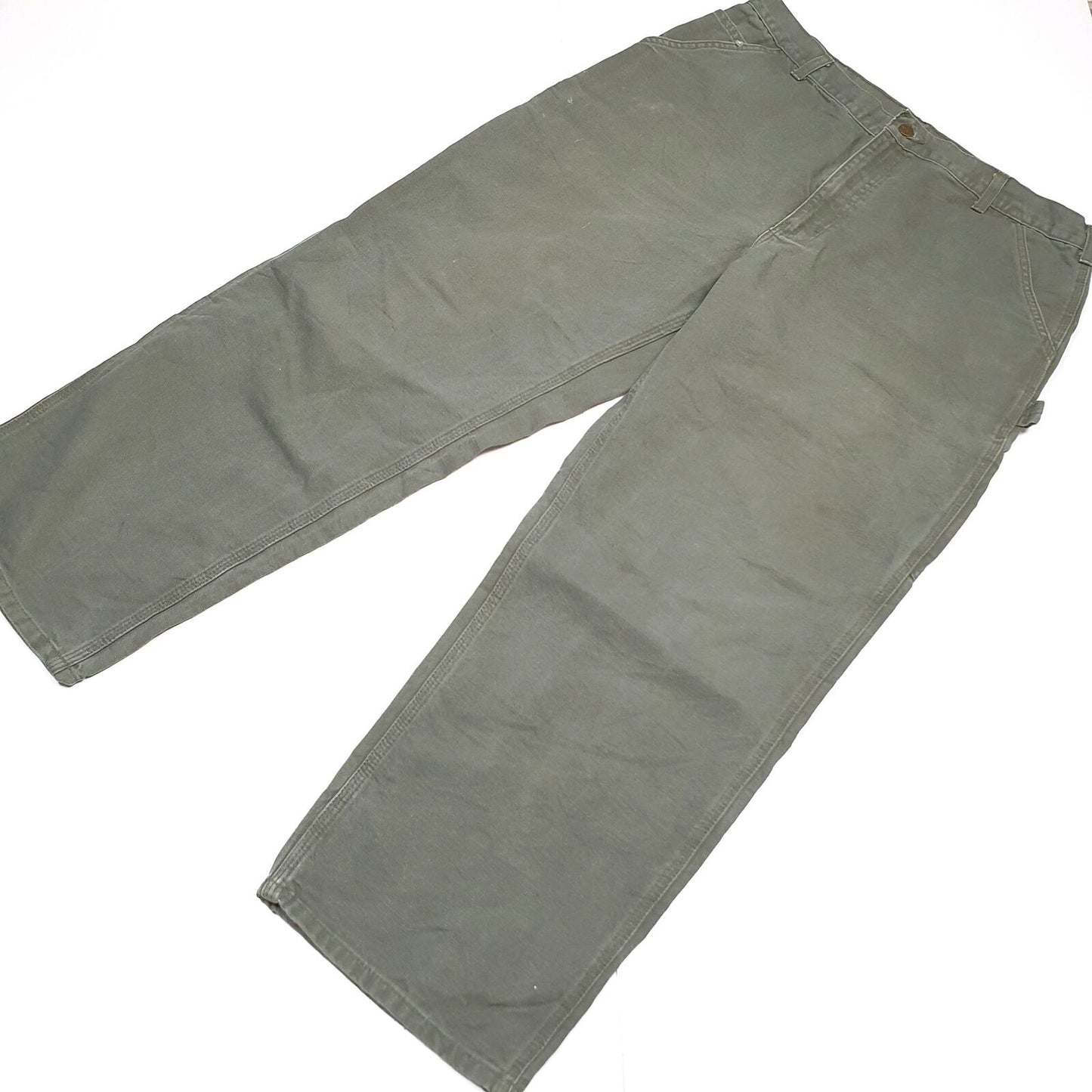 Mens CARHARTT Utility Duck Dungaree Workwear Trousers W38 L30