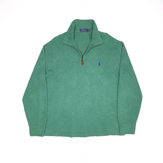 Mens POLO RALPH LAUREN Cotton 1/4 Quarter Zip Jumper Sweatshirt M