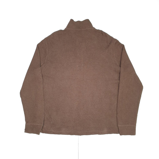 Mens POLO RALPH LAUREN Cotton 1/4 Quarter Zip Jumper Sweatshirt L