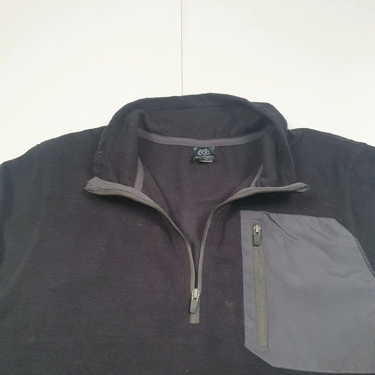 Mens CHAMPION Polyester 1/4 Quarter Zip Jumper Sweatshirt S