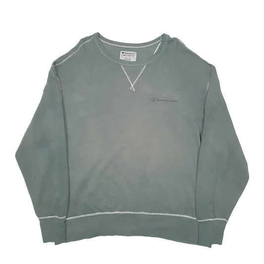 Mens Green Champion Crewneck Jumper