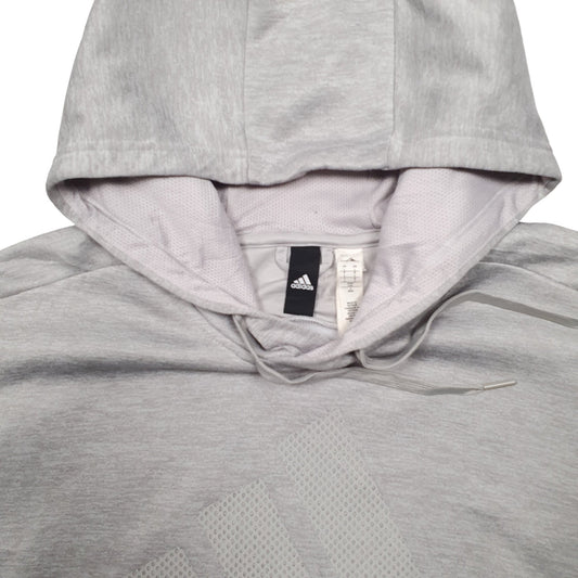 Adidas Active Running Sport Hoodie Polyester Jumper L - Bundl Clothing-Mens Grey Adidas Active Running Sport Hoodie Jumper