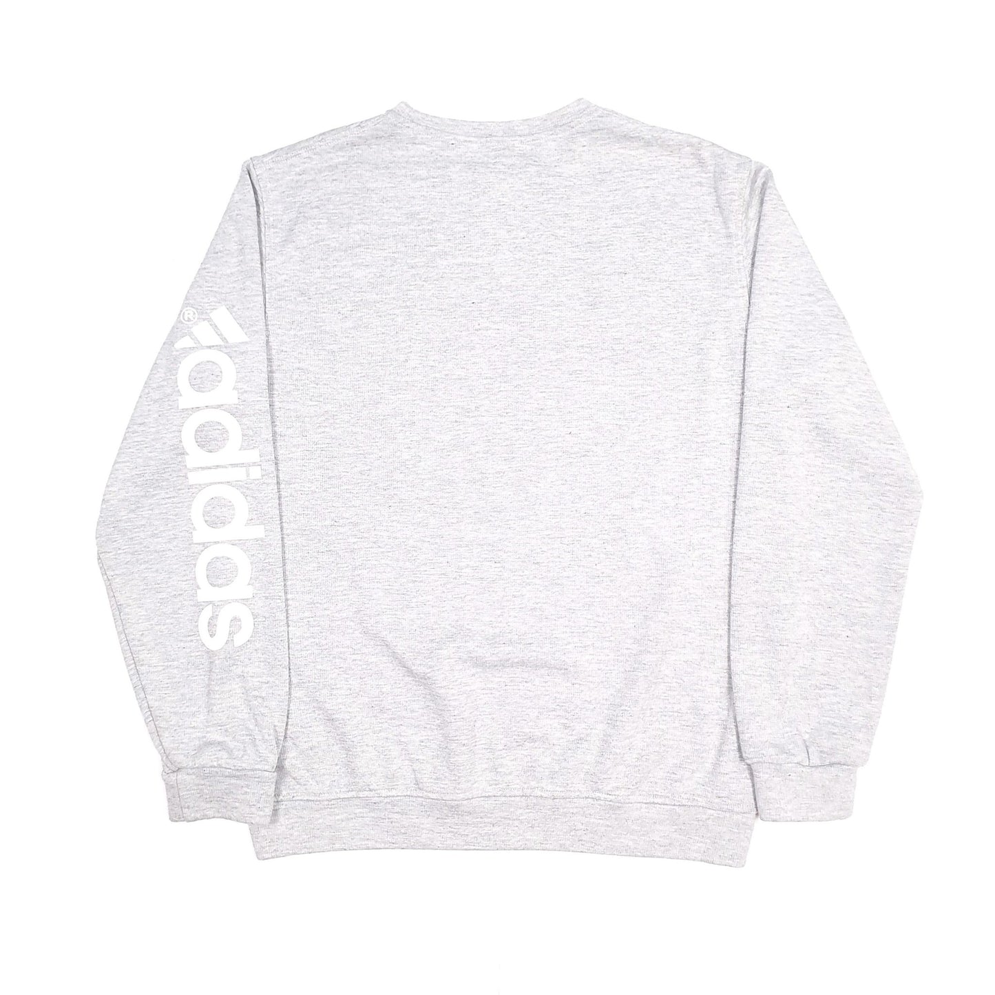 Adidas Big Logo Spellout Crewneck M - Bundl Clothing-Adidas Big Logo Spellout Crewneck M Grey