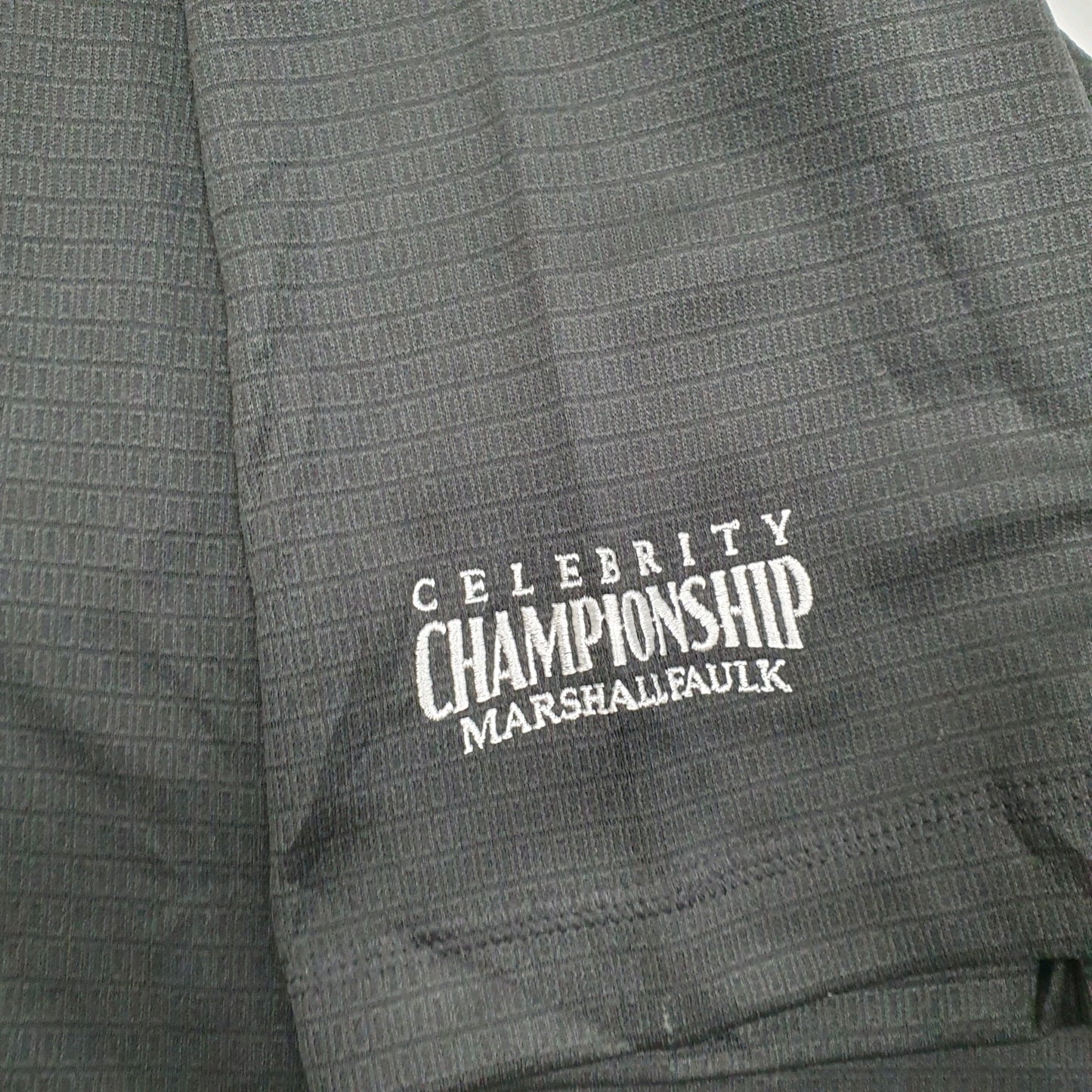 Adidas Celebrity Championship Marshall Faulk Climalite Short Sleeve Polyester Polo Shirt - Bundl Clothing-Adidas Celebrity Championship Marshall Faulk Climalite Short Sleeve Polyester Polo Shirt Black