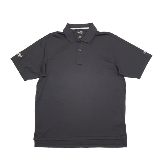 Adidas Celebrity Championship Marshall Faulk Climalite Short Sleeve Polyester Polo Shirt - Bundl Clothing-Adidas Celebrity Championship Marshall Faulk Climalite Short Sleeve Polyester Polo Shirt Black