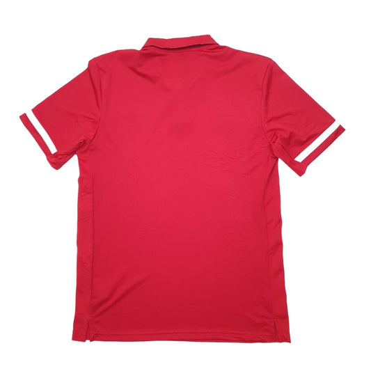 Adidas Classics Eagles Short Sleeve Polyester Polo Shirt - Bundl Clothing-Adidas Classics Eagles Short Sleeve Polyester Polo Shirt Red