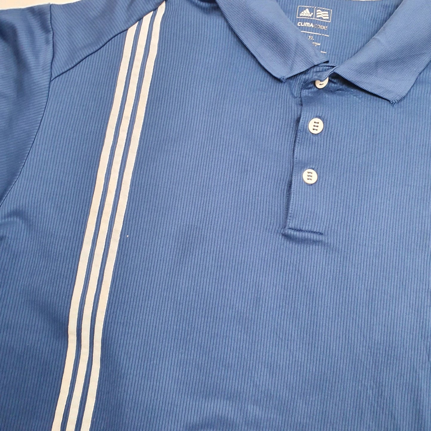 Adidas Climacool Short Sleeve Polyester Polo Shirt - Bundl Clothing-Adidas Climacool Short Sleeve Polyester Polo Shirt Blue