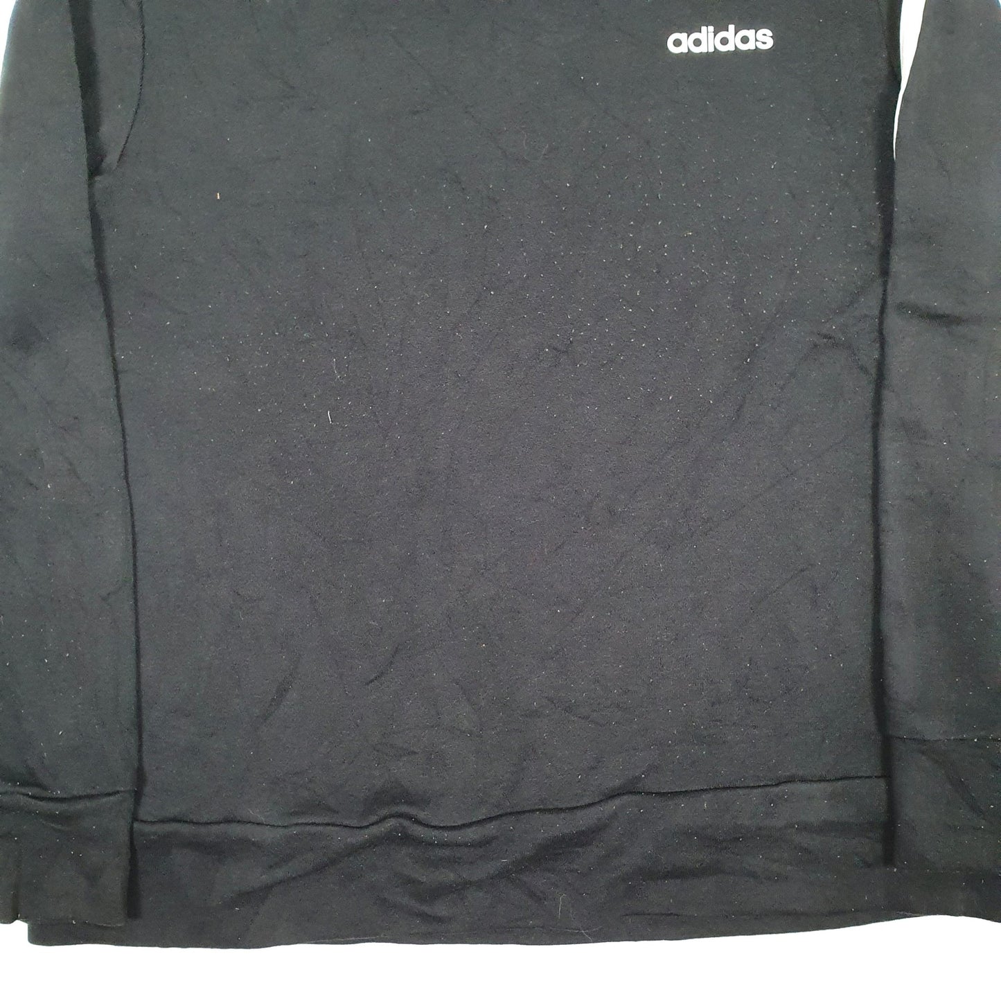 Adidas Climalite Crewneck Polyester Sweatshirt M - Bundl Clothing-Womens Black Adidas Climalite Crewneck Jumper