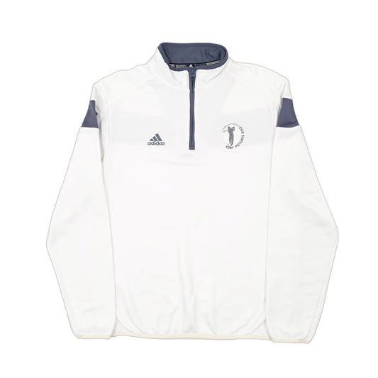 Adidas Climalite Golf Quarter Zip Polyester Jumper M - Bundl Clothing-Adidas Climalite Golf Quarter Zip Polyester Jumper M - Bundl Clothing-Mens White Adidas Climalite Golf Quarter Zip Jumper