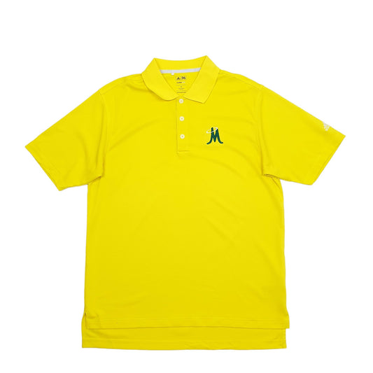 Adidas Climalite Short Sleeve Polyester Polo Shirt - Bundl Clothing-Adidas Climalite Short Sleeve Polyester Polo Shirt Yellow