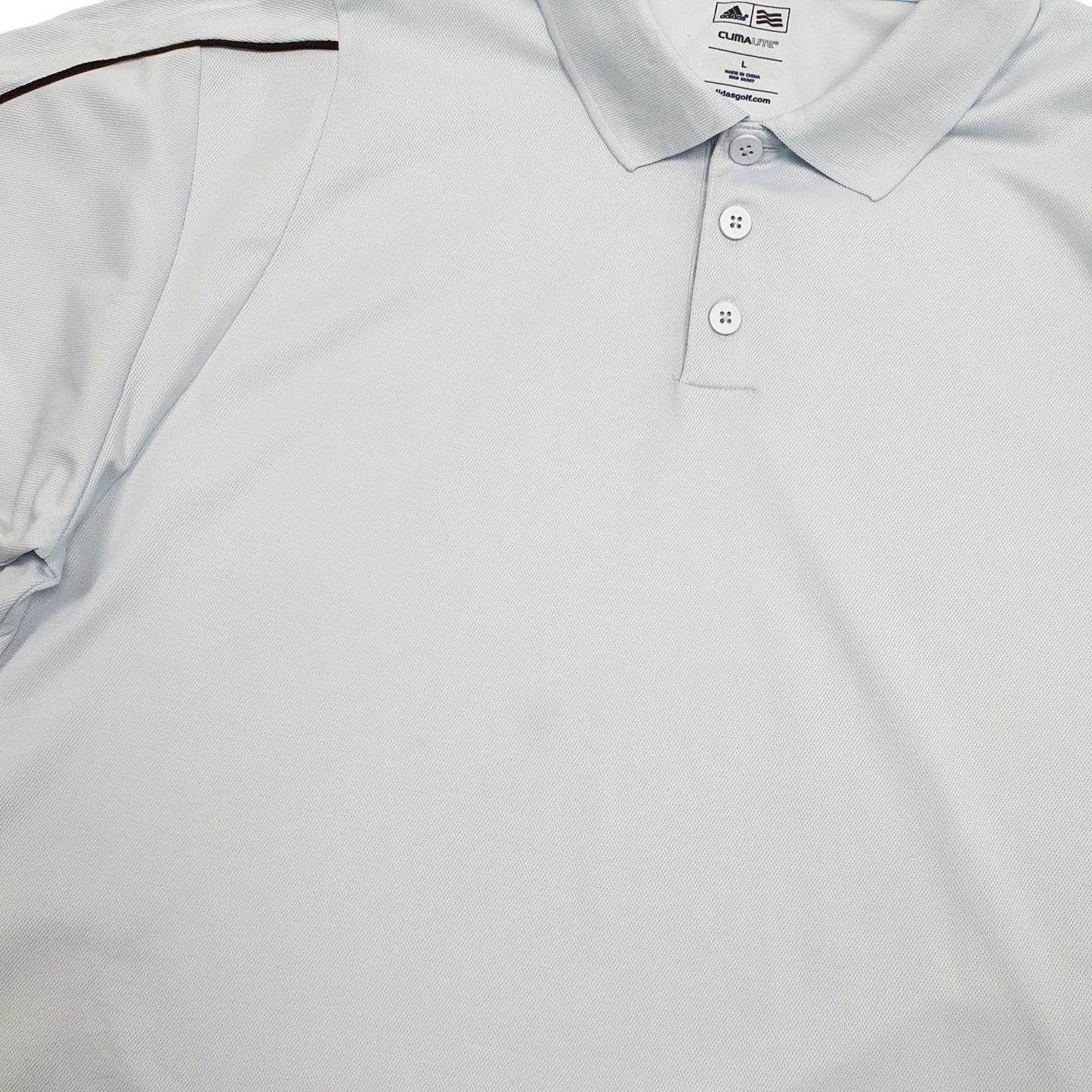 Adidas Climalite Short Sleeve Polyester Polo Shirt - Bundl Clothing-Adidas Climalite Short Sleeve Polyester Polo Shirt Blue