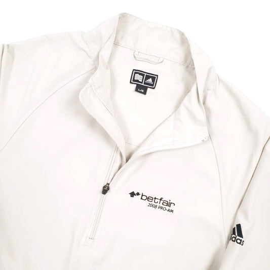 Adidas Climaproof Active Quarter Zip L - Bundl Clothing-Adidas Climaproof Active Quarter Zip L Beige