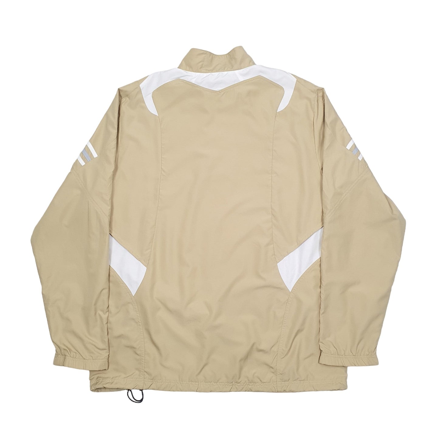 Adidas Climaproof Windbreaker Quarter Zip XL - Bundl Clothing-Adidas Climaproof Windbreaker Quarter Zip XL Beige