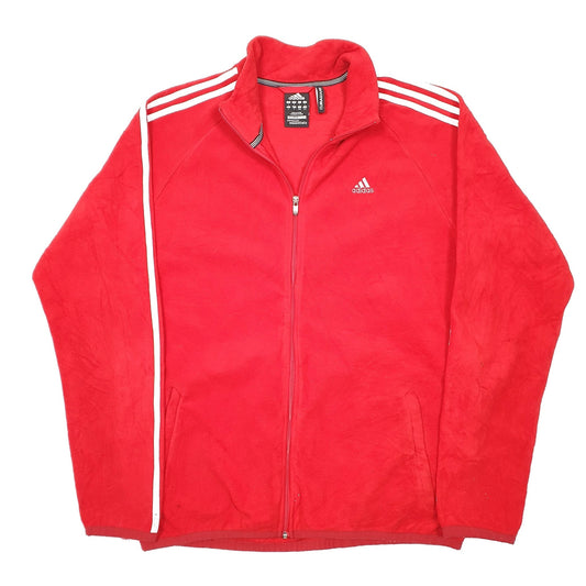 Adidas Climawarm clima 365 Active Full Zip Polyester Fleece Jumper L - Bundl Clothing-Mens Red Adidas Climawarm clima 365 Active Full Zip Jumper