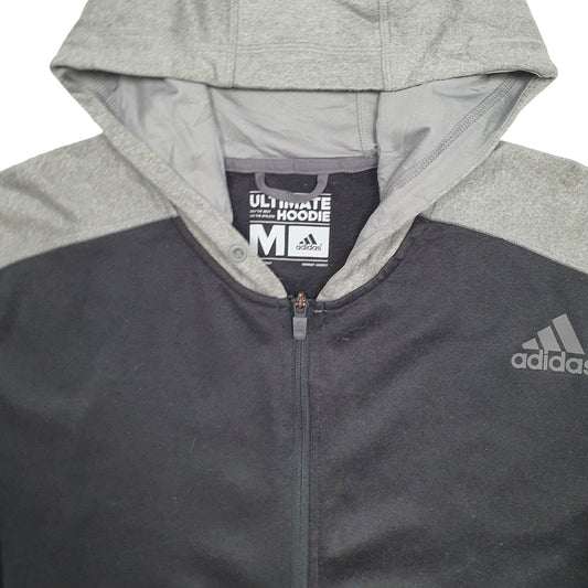 Adidas Climawarm Full Zip Cotton Jumper M - Bundl Clothing-Mens Black Adidas Climawarm Full Zip Jumper