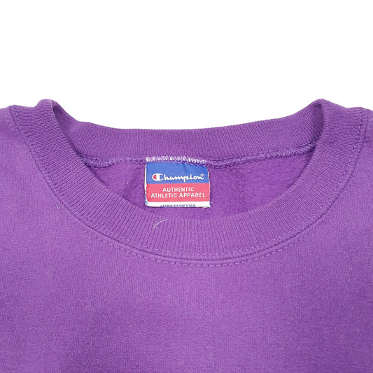Mens Purple Champion Crewneck Jumper