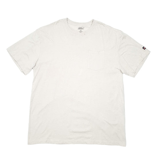 Mens Cream Dickies Pocket Workwear Short Sleeve T Shirt