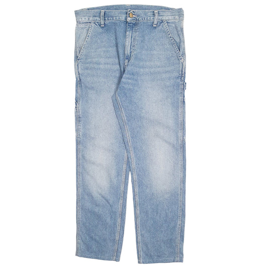 Mens Blue Carhartt WIP Single Knee Carpenter JeansW30 L30