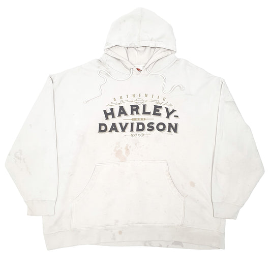 Mens Beige Harley Davidson Motorcycles Biker 2013 Maryland Hoodie Jumper