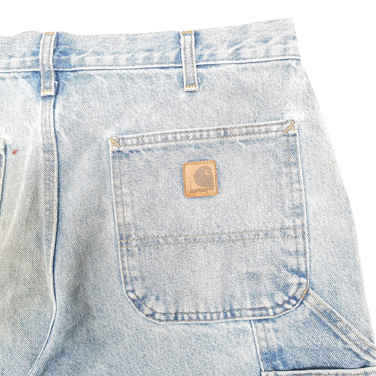 Mens Blue Carhartt Carpenter Denim Shorts