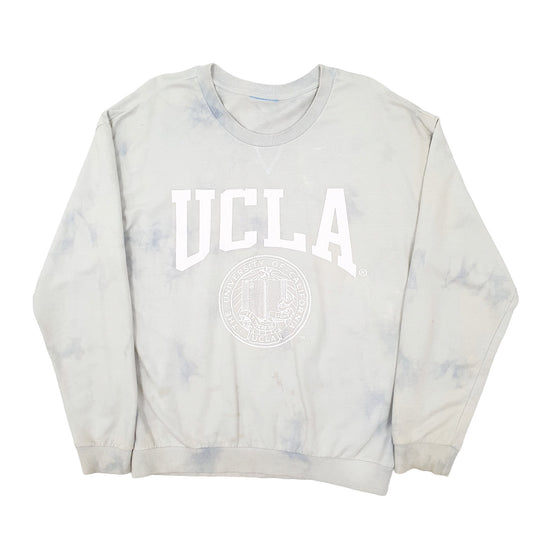 Mens Blue UCLA USA College Marble Crewneck Jumper