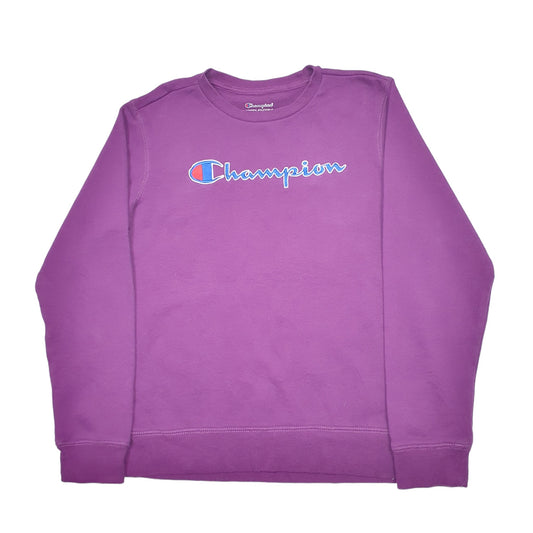Womens Purple Champion Crewneck Jumper