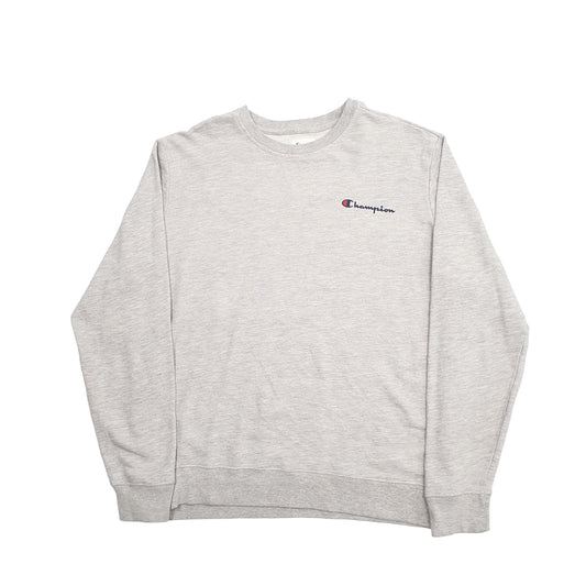 Mens Grey Champion Crewneck Jumper